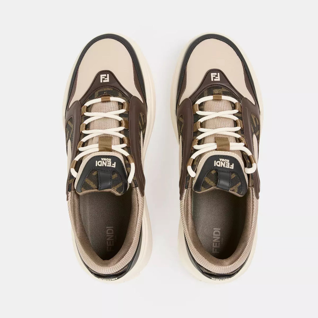 FENDI FORCE Multicolor leather BROWN