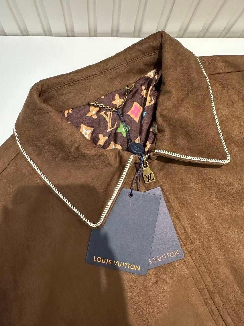 Veste Louis Vuitton Marron Calfskin Bomber