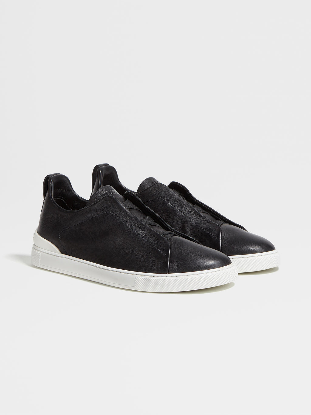 ZEGNA BLACK TRIPLE STITCH