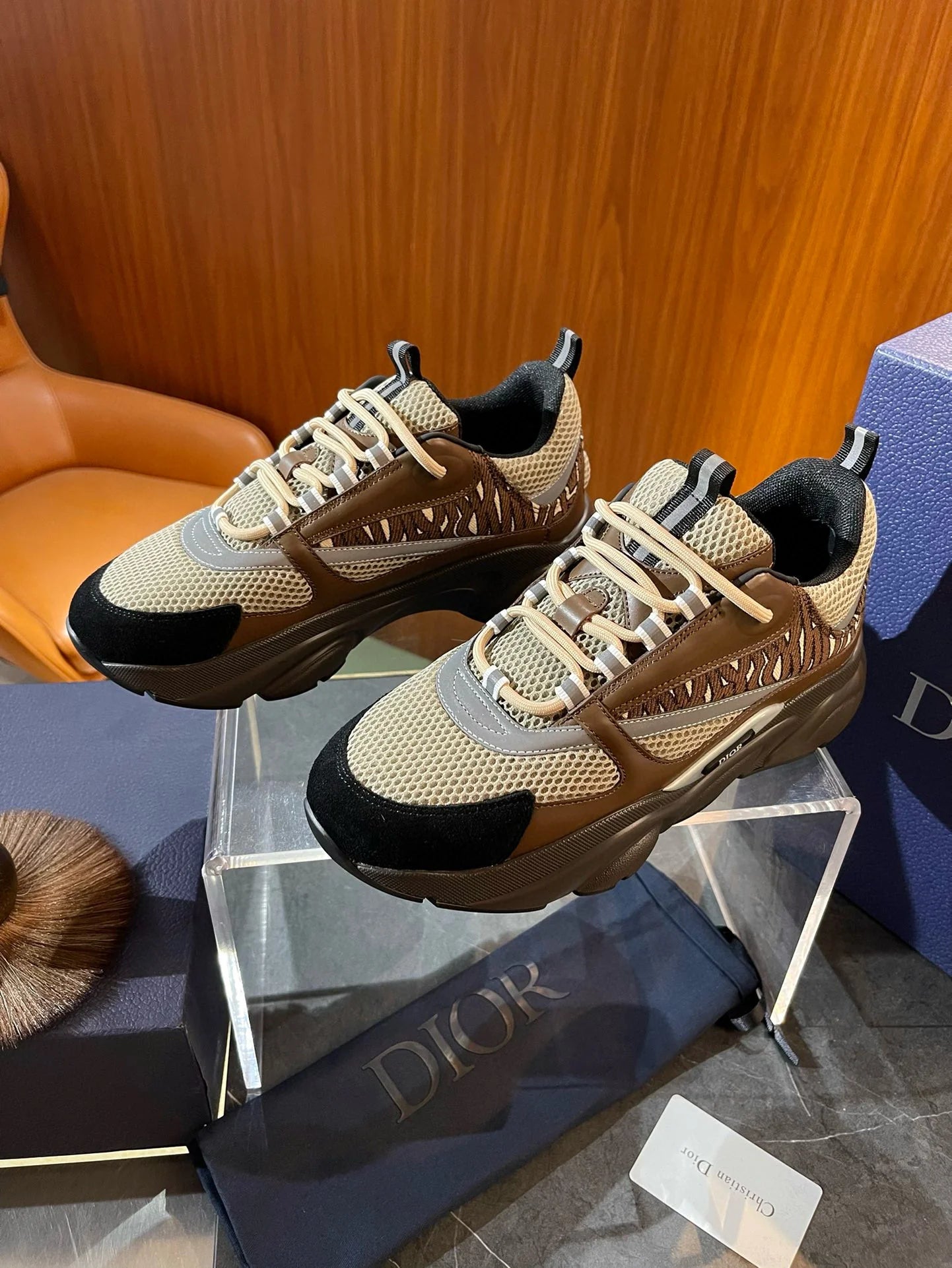 DIOR B22 SNEAKERS BROWN