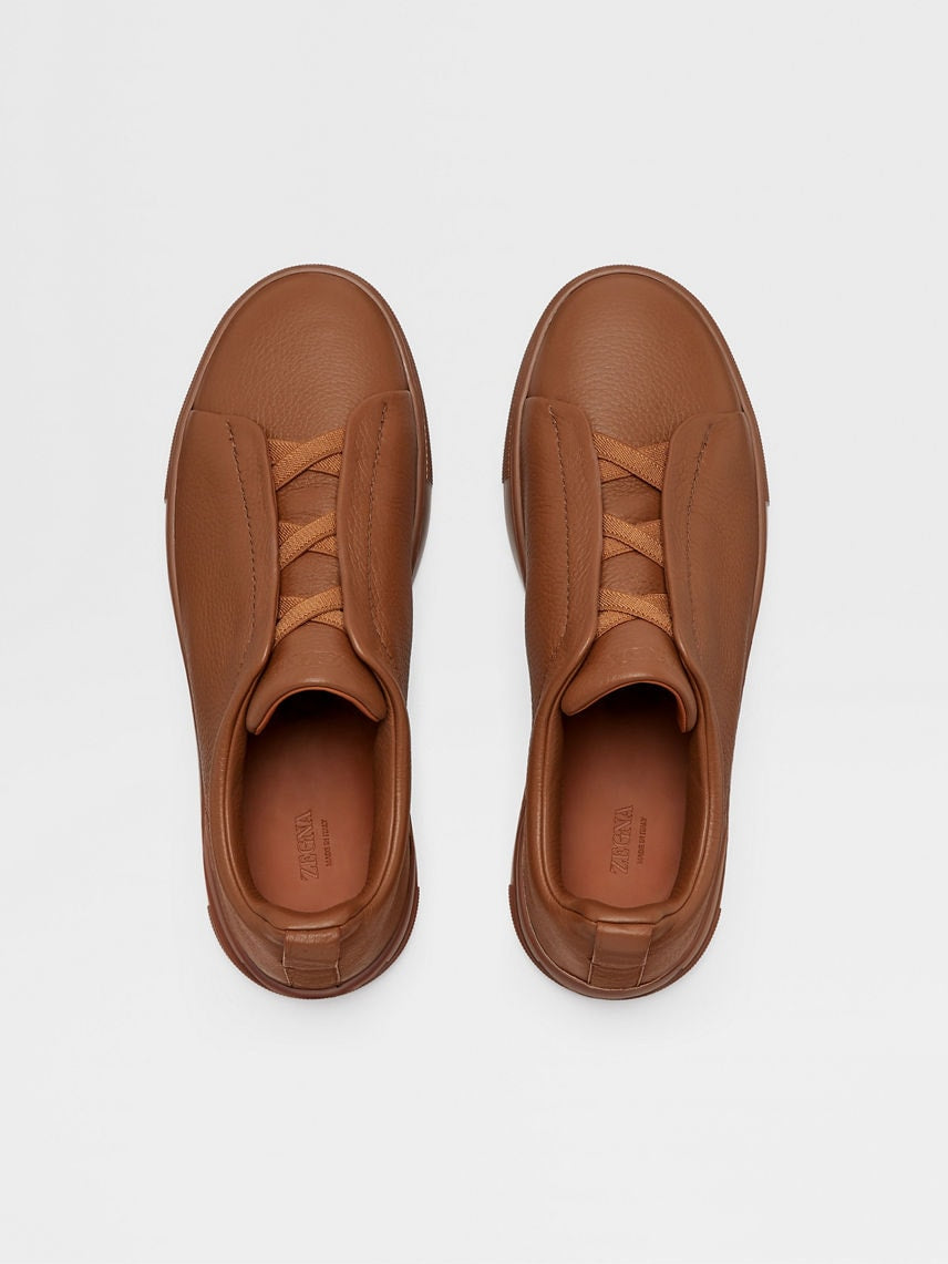 ZEGNA ORANGE TRIPLE STITCH