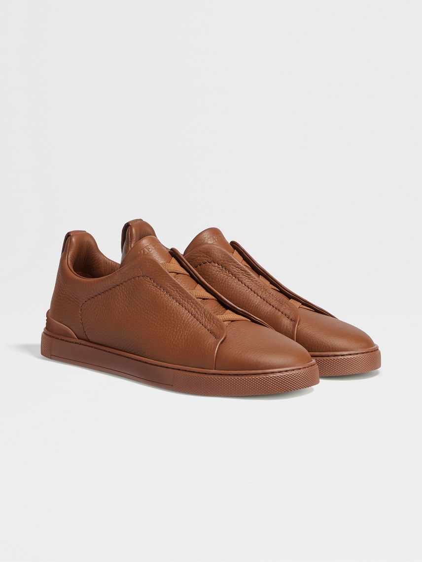ZEGNA ORANGE TRIPLE STITCH