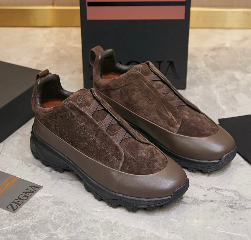ZEGNA TRIPLE STITCH™ MARRON FONCÉ