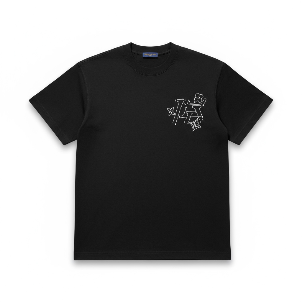 T-SHIRT LOUIS VUITTON BLACK