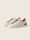 ZEGNA WHITE LEATHER  TRIPLE STITCH™