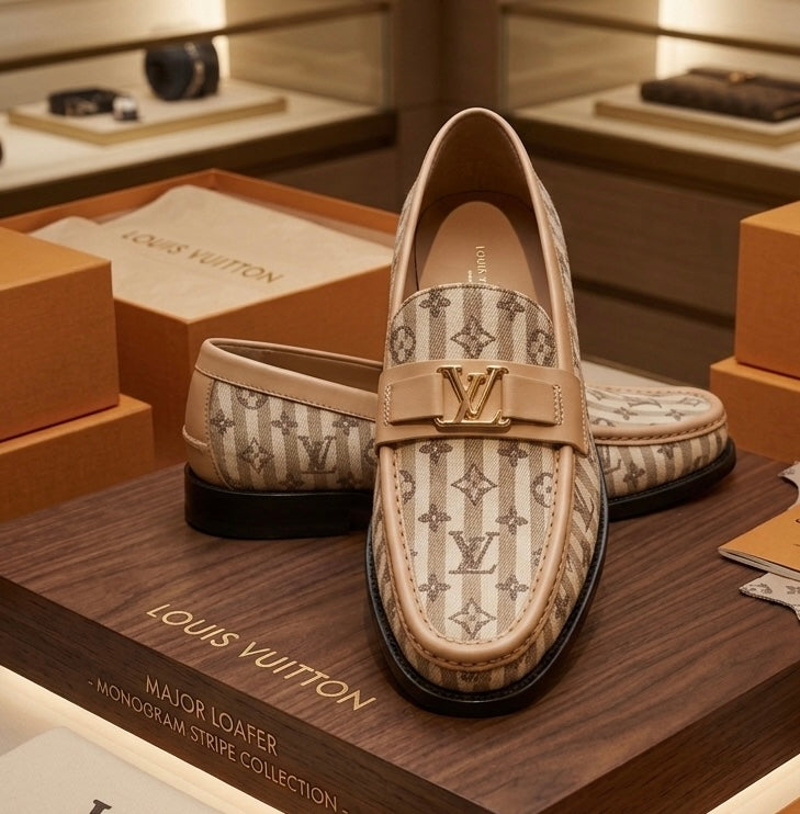 MOCASSIN LOUIS VUITTON GOLD PRESTIGE