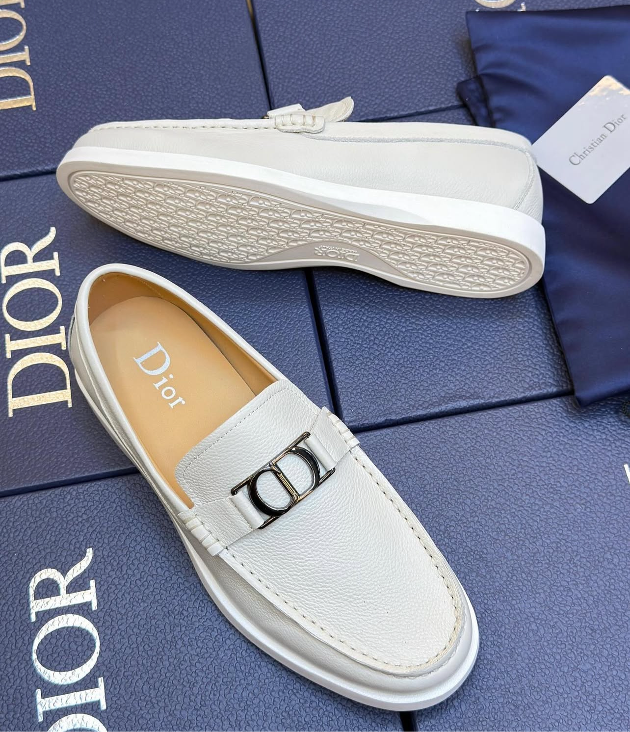 Mocassin Dior Blanc Classique