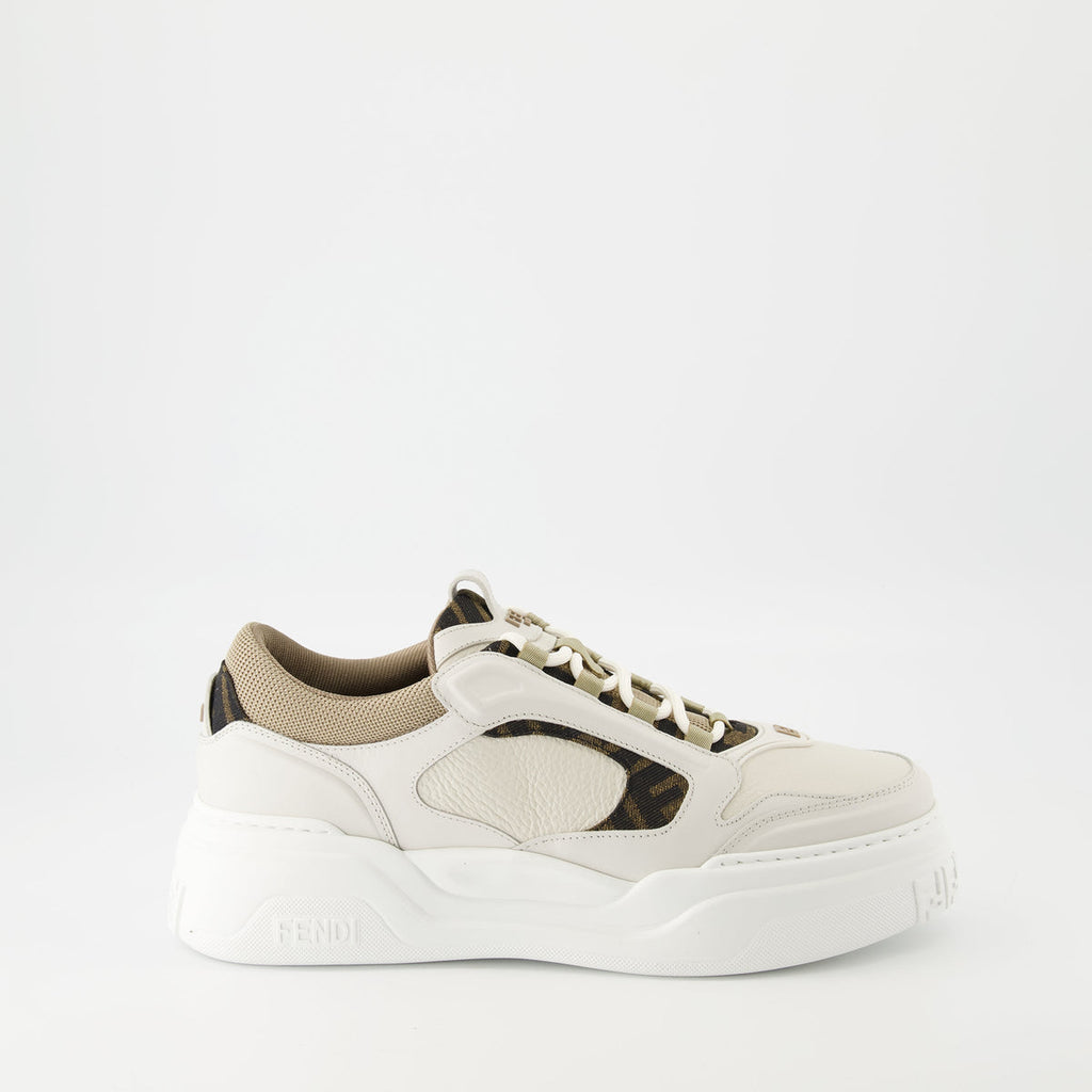 FENDI FORCE Multicolor leather WHITE