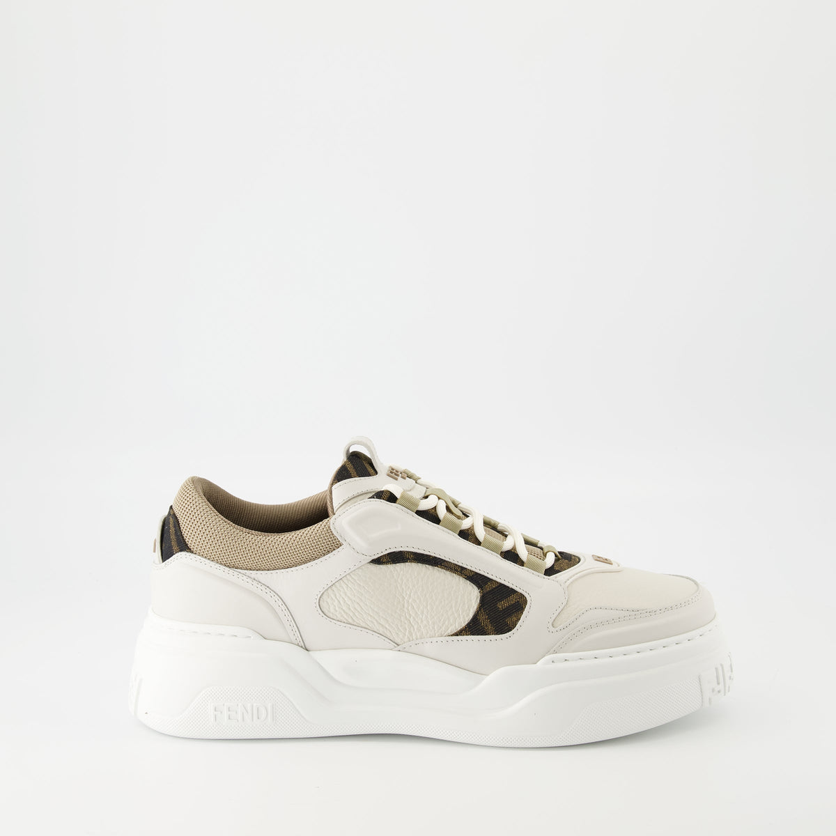 FENDI FORCE Multicolor leather WHITE