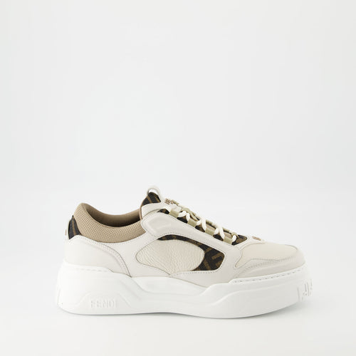FENDI FORCE Multicolor leather WHITE