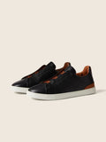 ZEGNA BLACK TRIPLE STITCH