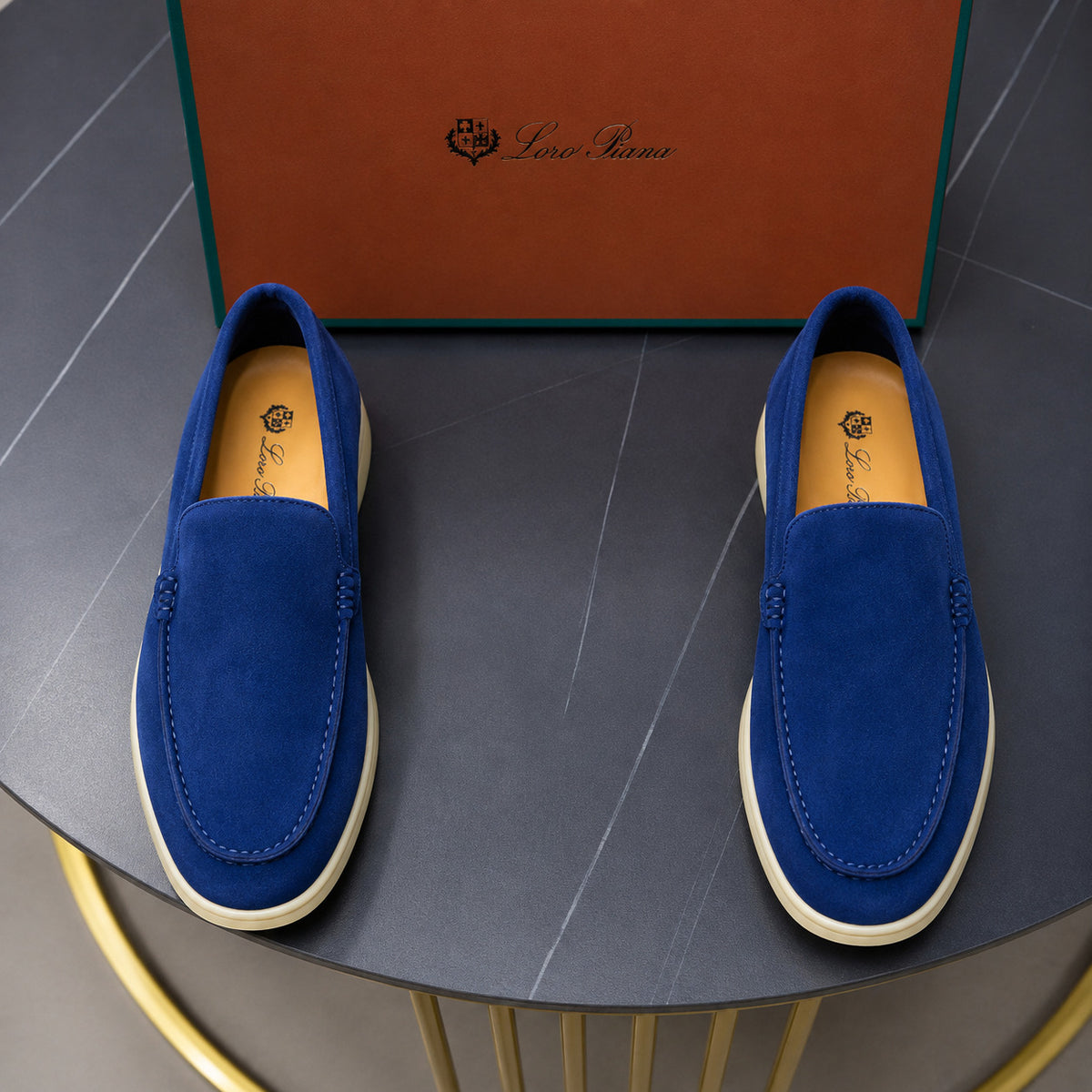 LORO PIANA - OPEN WALK SUEDE BLUE NUIT