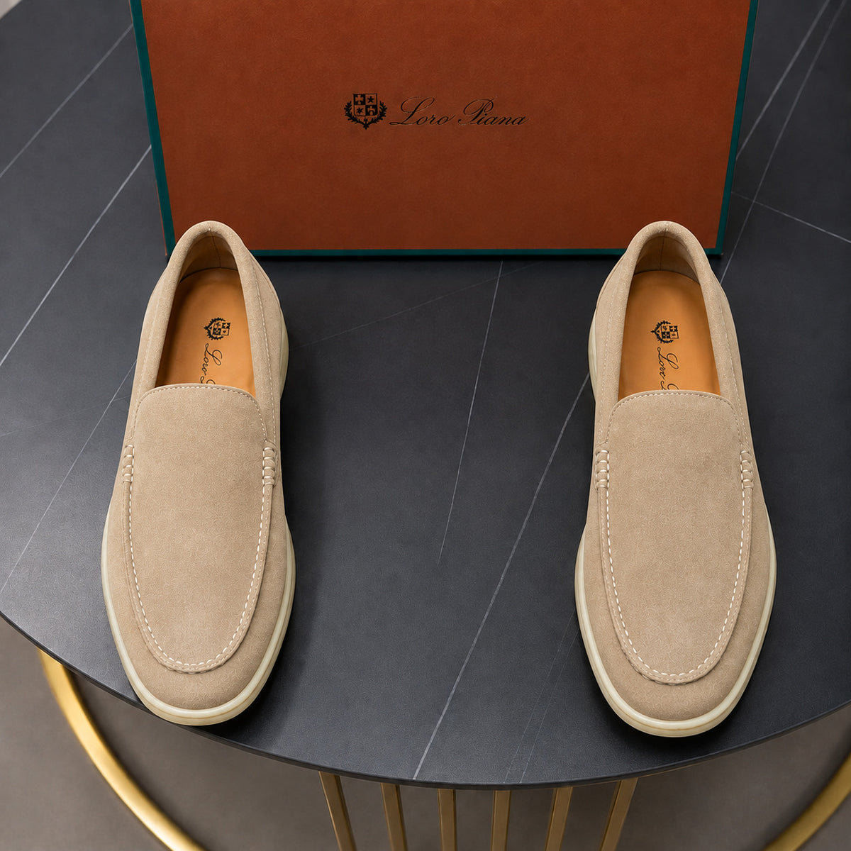 LORO PIANA - OPEN WALK SUEDE BIEGE