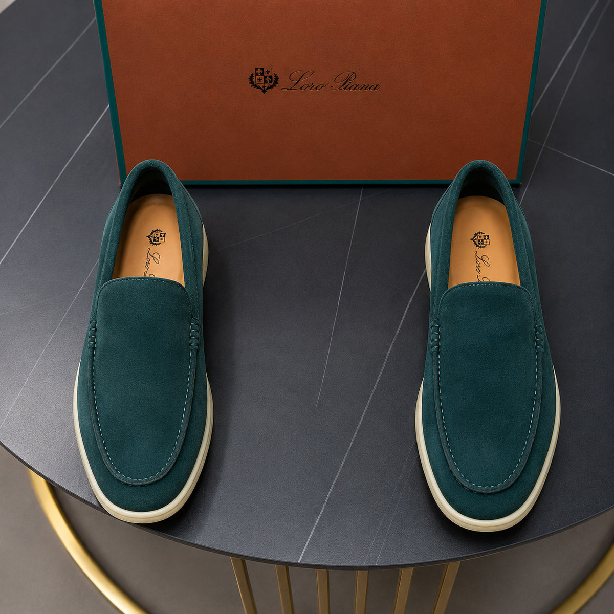 LORO PIANA - OPEN WALK SUEDE GREEN