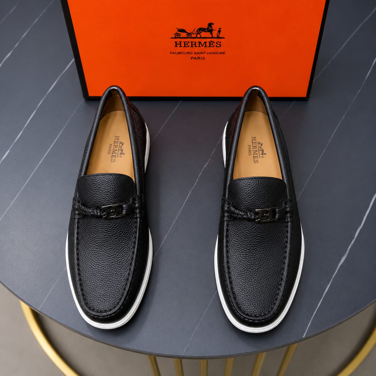 Mocassin Hèrmes Classy Prestige Black