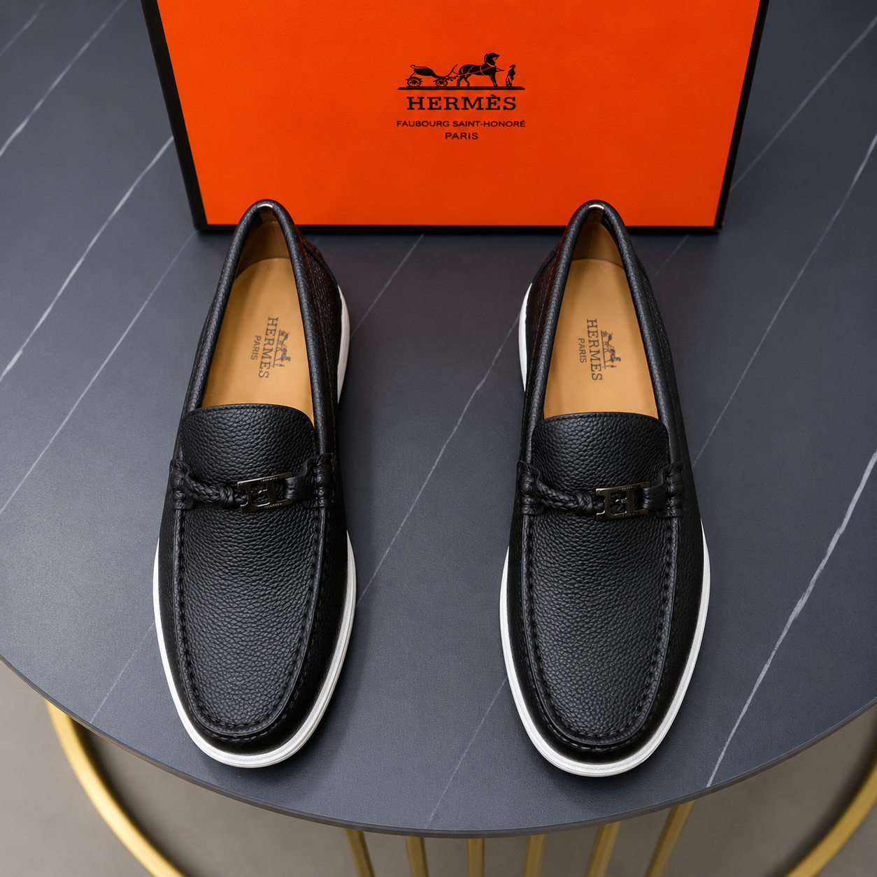 Mocassin Job loafers Hermès Suisse - Black