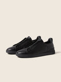 ZEGNA BLACK MATE TRIPLE STITCH