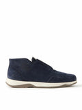 Berluti - Échappée Scritto Suede Slip-On Sneakers - Blue