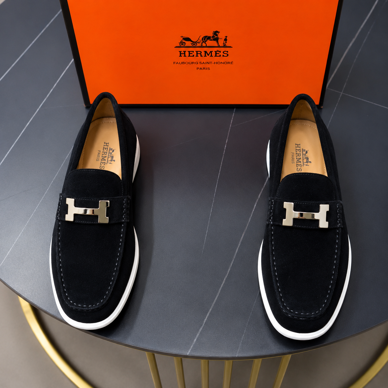 Mocassin Hèrmes Black Classy