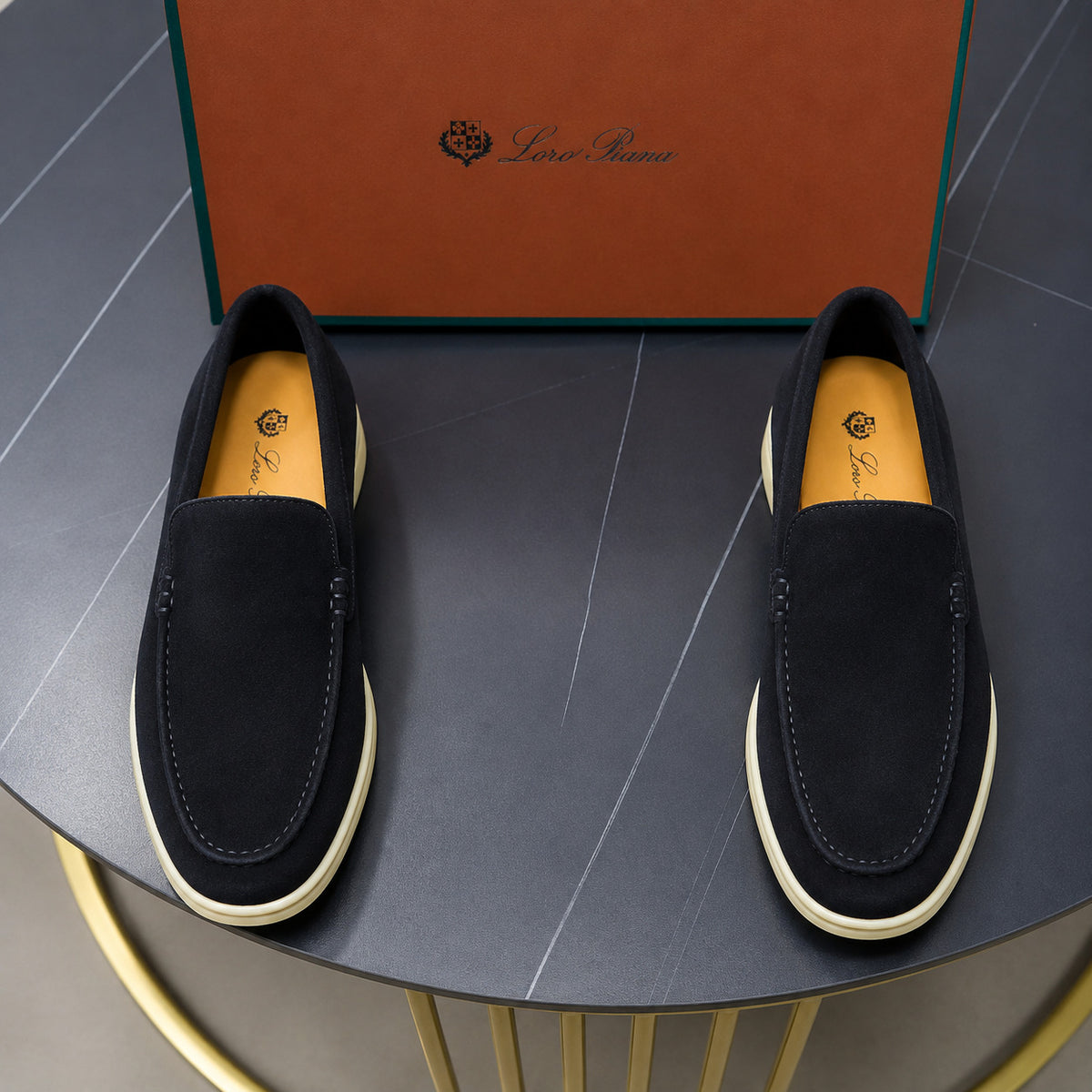 LORO PIANA - OPEN WALK SUEDE NOIR