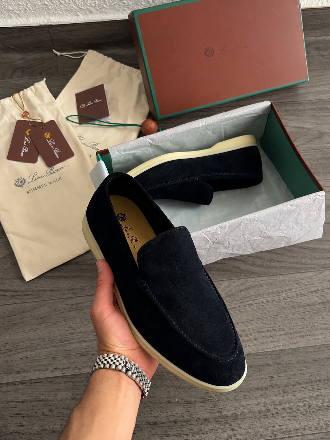 Loro piana walk Suede Noir